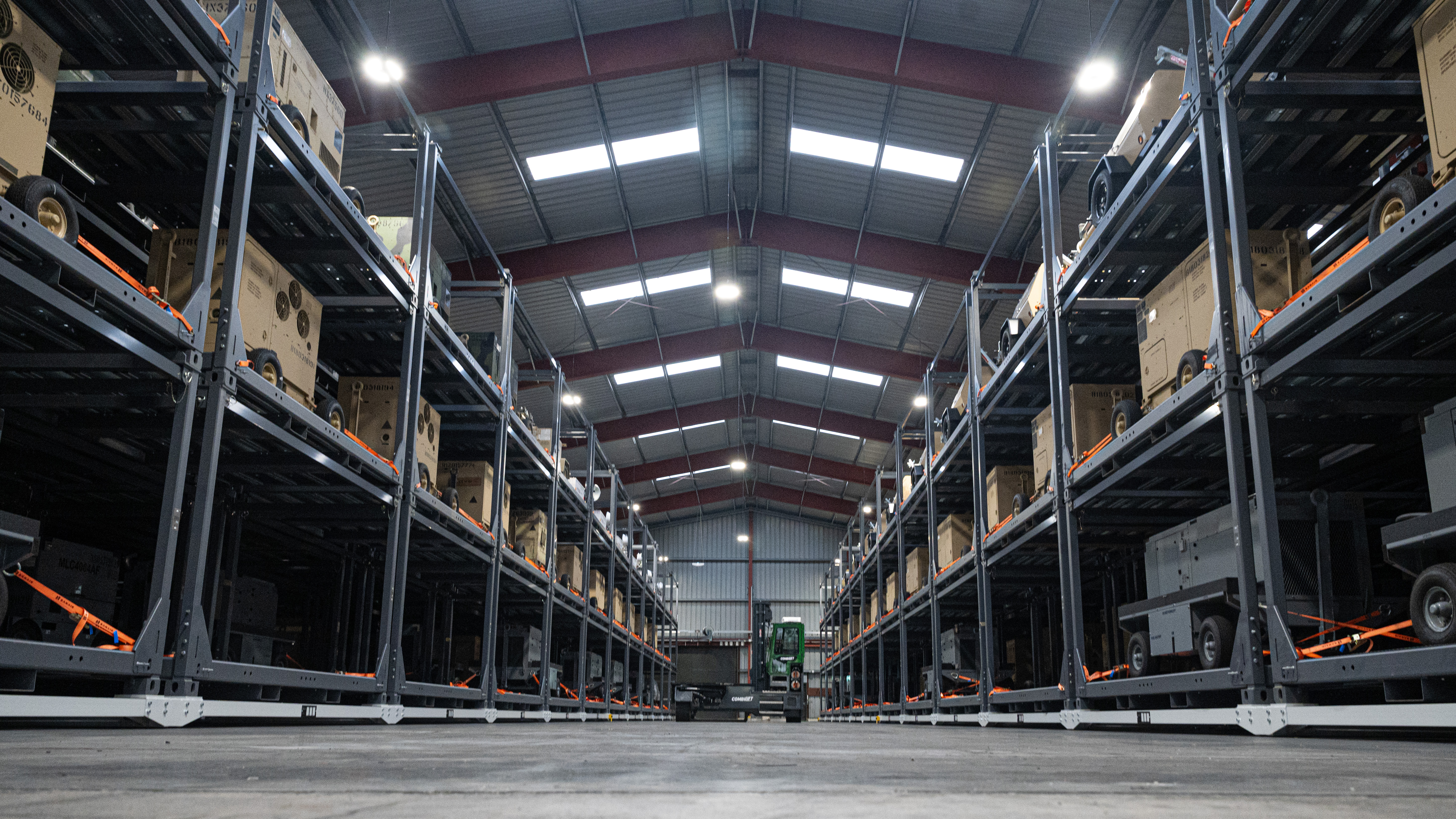 Air ground equipment in U.S. military’s war reserve materiel is stored at Warehouses Service Agency in Sanem, Luxembourg, February 8, 2024 (U.S. Air Force/Thomas Karol)